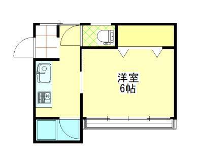 ESTATE大町(1K/4階)の間取り写真