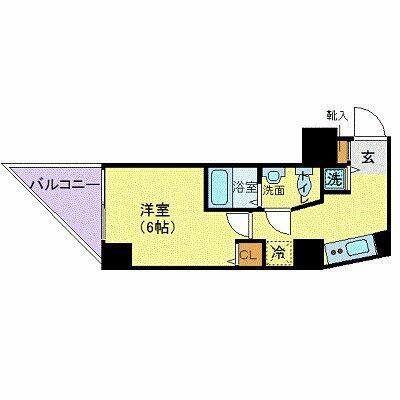ロイヤルアメニティー西戸山(1K/5階)の間取り写真