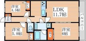 グリーンエスポワール(3LDK/3階)の間取り写真