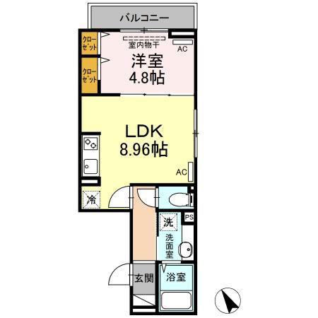アンジュール練馬(1LDK/2階)の間取り写真