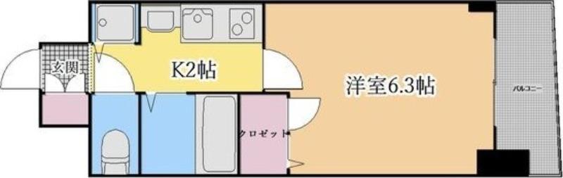 プレサンス大須観音駅前サクシード(1K/7階)の間取り写真