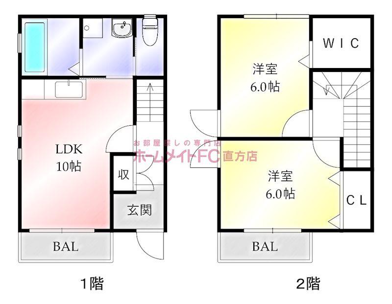 フォレストタウン日吉(2LDK/1階)の間取り写真