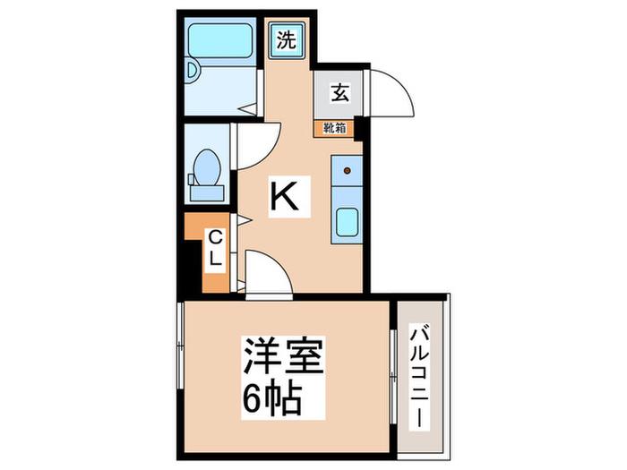 鶴見サニーホームズ(1K/3階)の間取り写真