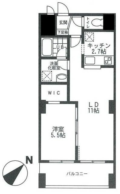 LA・SAKURAS ラサクラス(1LDK/9階)の間取り写真