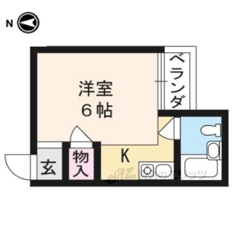 菊地第三マンション(1K/3階)の間取り写真