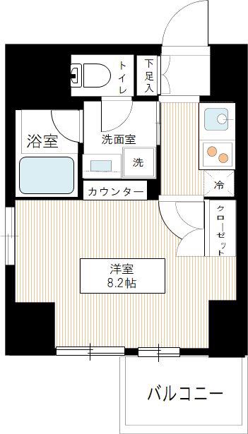 プレシャスハーモニー八王子(1K/10階)の間取り写真