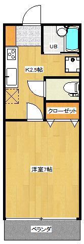 大央ハウジングビル(1K/9階)の間取り写真
