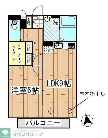 メゾン・ソレーユ(1LDK/2階)の間取り写真