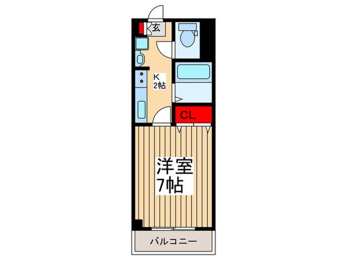 脇田町アーバンS(1K/6階)の間取り写真