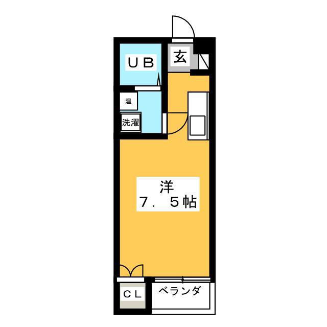 LE CENTRO(ワンルーム/1階)の間取り写真