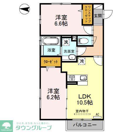 プレミール・イダ(2LDK/3階)の間取り写真