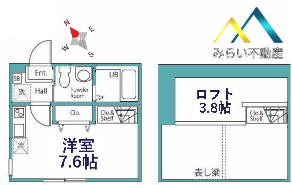 ハーミットクラブハウス西横浜V(ワンルーム/1階)の間取り写真