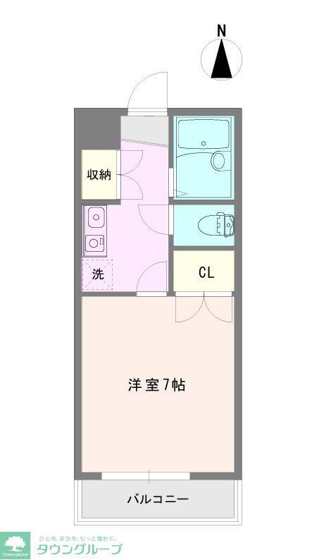 サンライトニュー相模原(ワンルーム/3階)の間取り写真