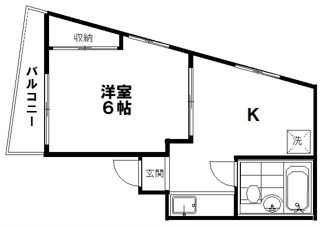 ビューハイム板橋(1K/1階)の間取り写真