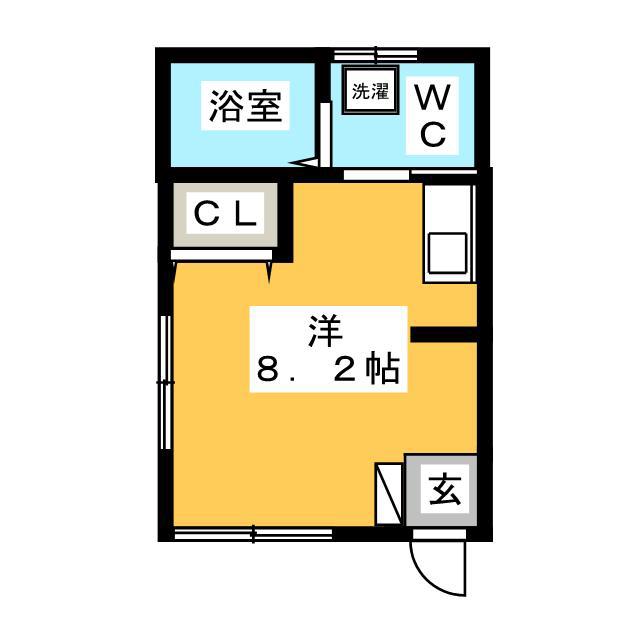 フローラ西小岩(ワンルーム/1階)の間取り写真