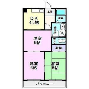 レジデントリバティ(3DK/3階)の間取り写真