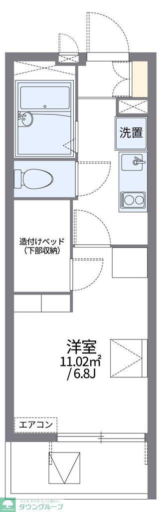 レオパレス宿河原(1K/3階)の間取り写真