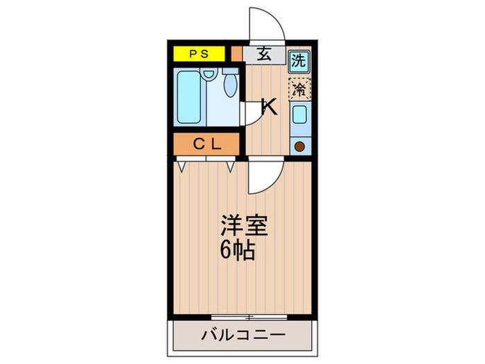 セントラルパーク(1K/2階)の間取り写真