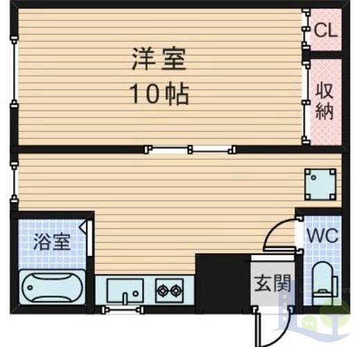 豊里マンション(1K/2階)の間取り写真