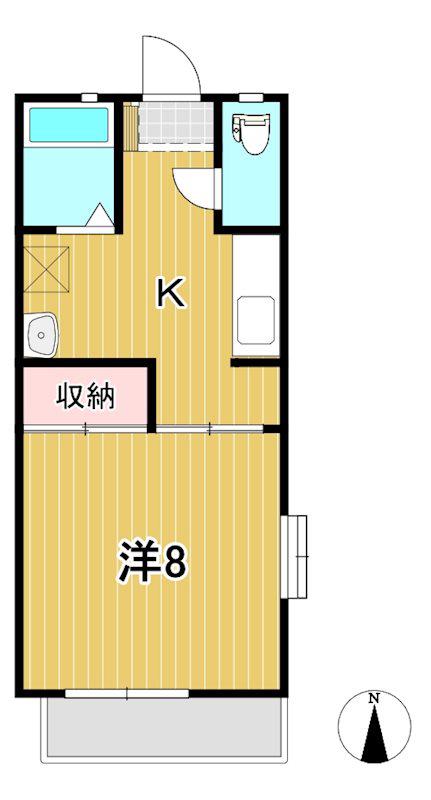 ジュネス21(1K/1階)の間取り写真