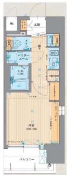 W-STYLE大阪城南(1K/8階)の間取り写真