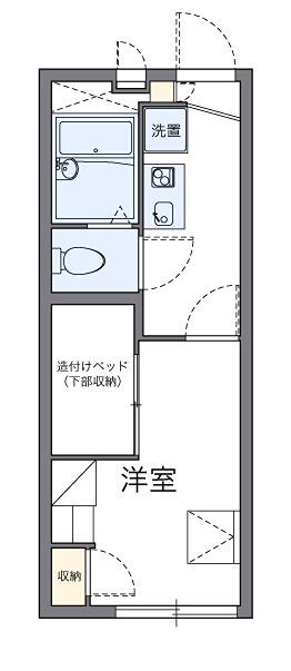 アザレーア(1K/1階)の間取り写真