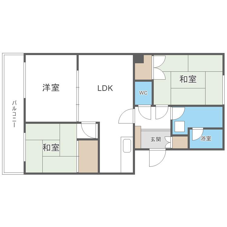 チェリーハイツ26(3LDK/3階)の間取り写真