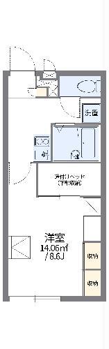 レオパレスグリーンコート乙島(1K/1階)の間取り写真