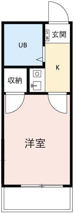 メゾンフィオーレ(1K/1階)の間取り写真