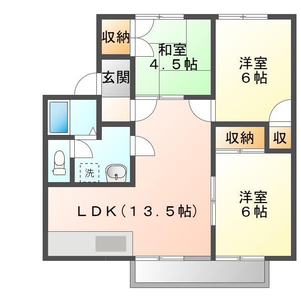 アークヒルズWATANABEV(3LDK/2階)の間取り写真
