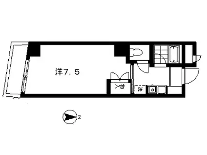 エンブレムヒルズ(1K/2階)の間取り写真