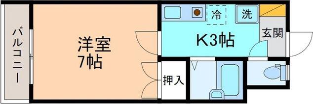 プラシード広岡(1K/5階)の間取り写真