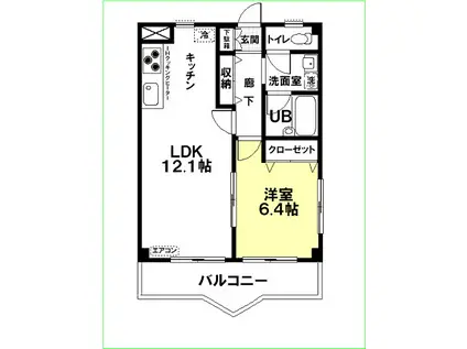 アーバニズムM11(1LDK/3階)の間取り写真