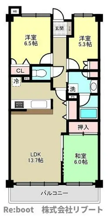 リーベスト東中山 1階階 間取り