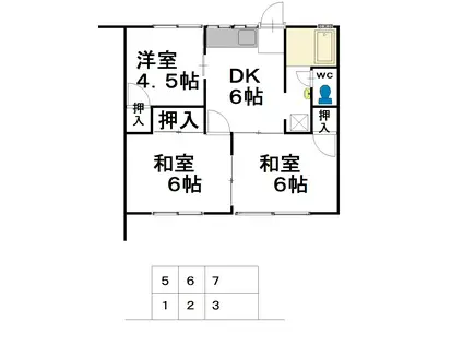 清水コーポ(3DK/1階)の間取り写真