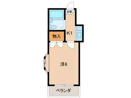 PIPIハウス有本(1K/2階)の間取り写真