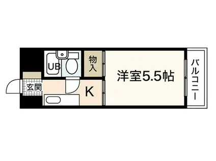 舟入松尾ビル(1K/4階)の間取り写真