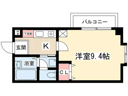 シティライフ藤ヶ丘南1号館(1K/3階)の間取り写真