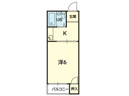 リ・ハイム上ノ郷(1K/2階)の間取り写真
