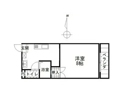 ブライトライツ高島(1K/4階)の間取り写真