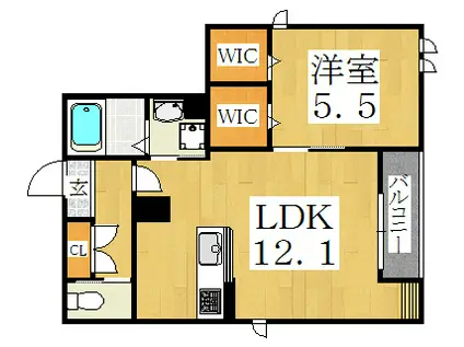 ベル ラーゴ・I(1LDK/3階)の間取り写真