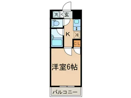 ルーブル武蔵小杉参番館(1K/5階)の間取り写真