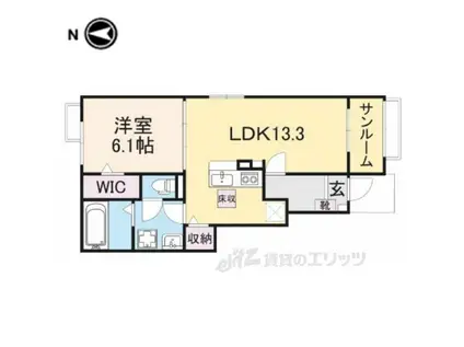 コンフォルタ西舞鶴(1LDK/1階)の間取り写真