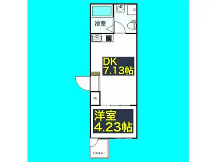ピアチェーレ新栄(1LDK/1階)の間取り写真