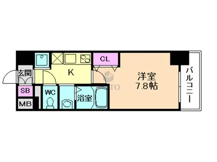 プランドール新大阪サウスレジデンス(1K/3階)の間取り写真