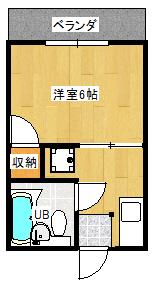 シティハイムなみかわ(1K/1階)の間取り写真