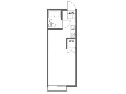 Gコーポ 下郡(1K/2階)の間取り写真