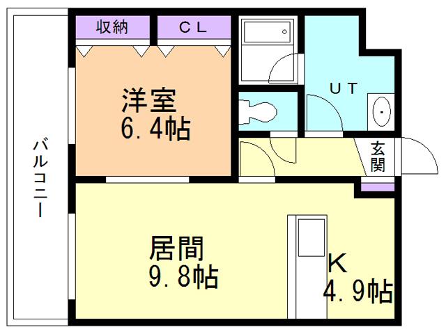 アーバン・プラザ(1LDK/4階)の間取り写真