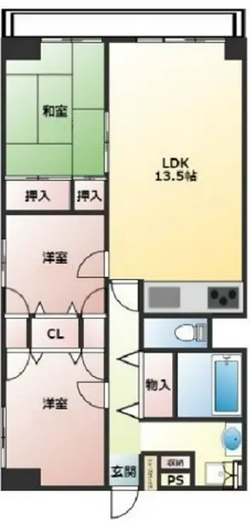 赤羽スカイハイツ 7階階 間取り