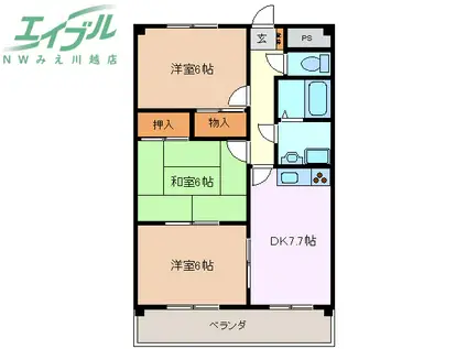 サンモール・T(3DK/2階)の間取り写真